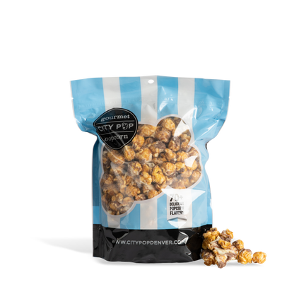 City Pop Chocolate Drizzle Popcorn Bag With Kernel